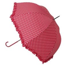 Parapluie rouge à poids blancs